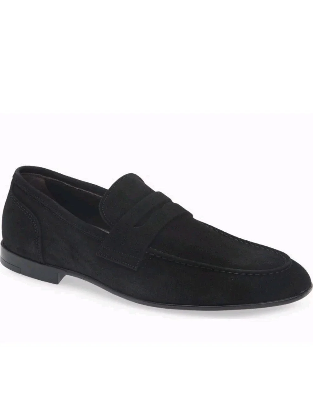 To Boot New York Ontario Suede Penny Loafers Black